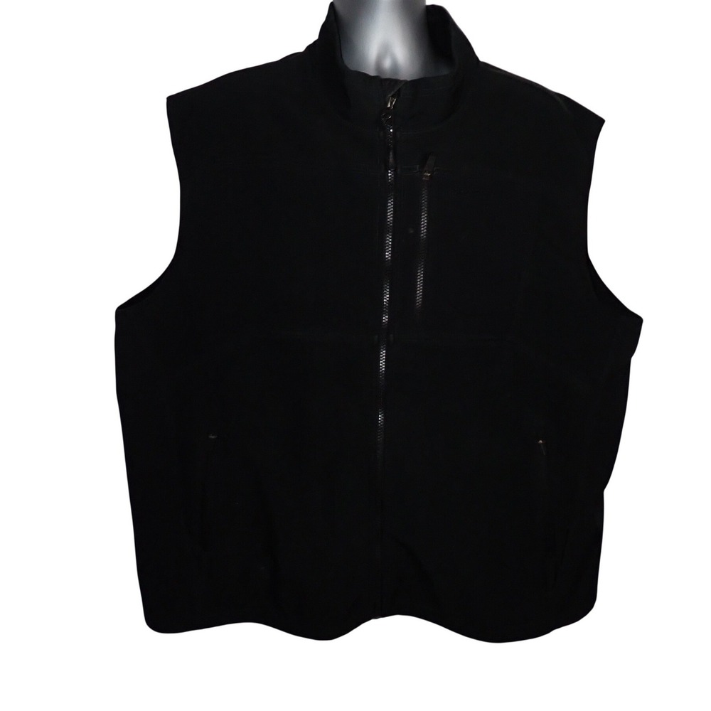 RedHead Mens Full Zip Fleece Lined Softshell Vest Black 2XL Outdoor Hunting Hike